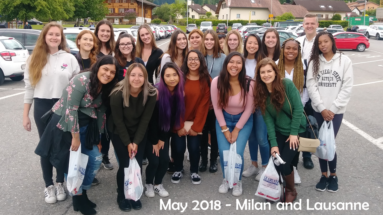 Participants to 2018 study abroad program in Italy and Switzerland